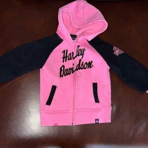 Harley-Davidson Kids Hoodie in Pink and Black | 3T NWOT